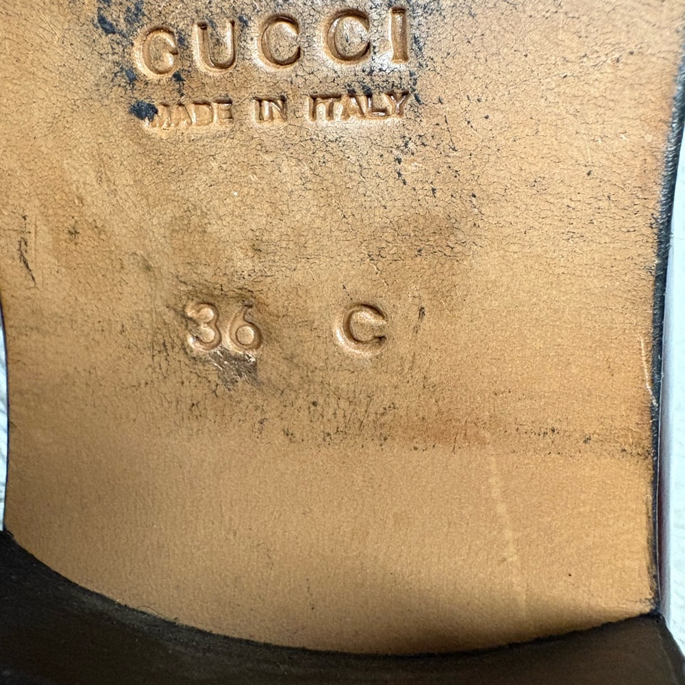 Vintage Gucci Dark Red Loafers with Silver Gucci accent - Picture 11 of 13